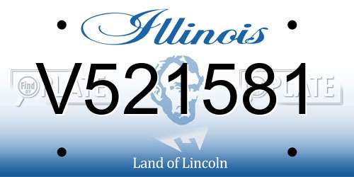 V521581 Illinois License Plate