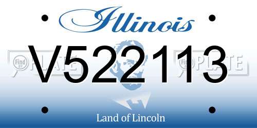 V522113 Illinois License Plate