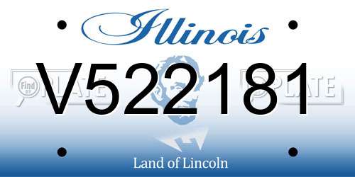 V522181 Illinois License Plate