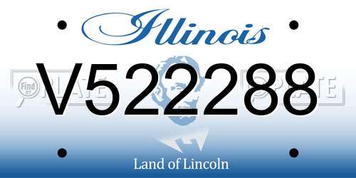 V522288 Illinois License Plate
