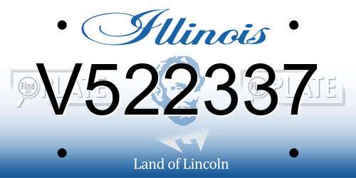 V522337 Illinois License Plate