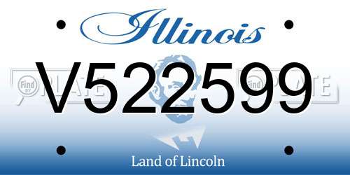 V522599 Illinois License Plate