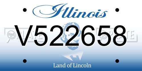 V522658 Illinois License Plate