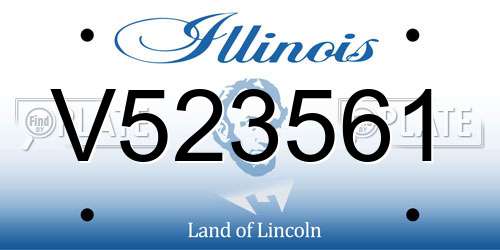 V523561 Illinois License Plate
