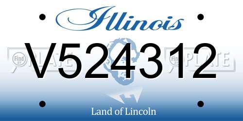 V524312 Illinois License Plate