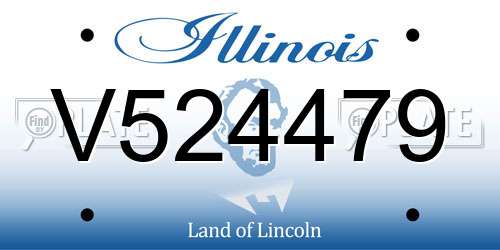 V524479 Illinois License Plate