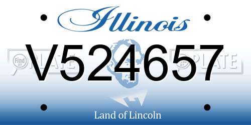 V524657 Illinois License Plate