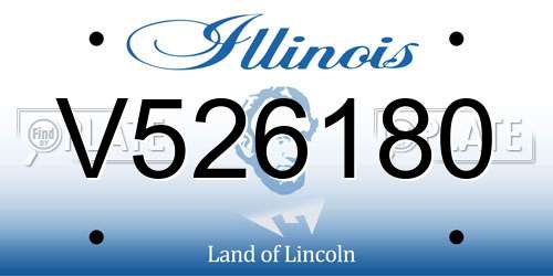 V526180 Illinois License Plate