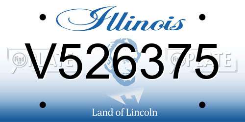 V526375 Illinois License Plate