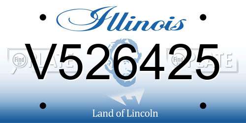 V526425 Illinois License Plate