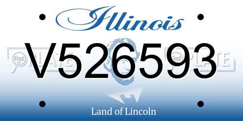 V526593 Illinois License Plate