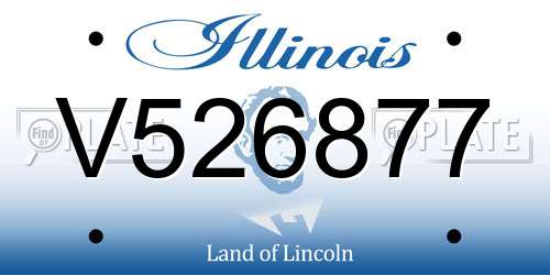 V526877 Illinois License Plate