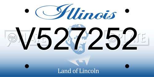 V527252 Illinois License Plate