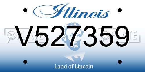 V527359 Illinois License Plate