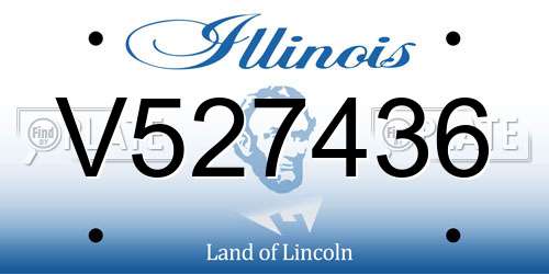 V527436 Illinois License Plate