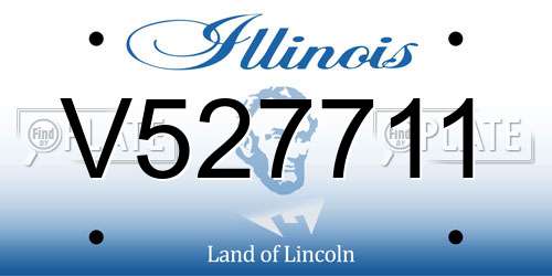 V527711 Illinois License Plate
