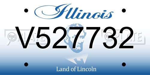 V527732 Illinois License Plate