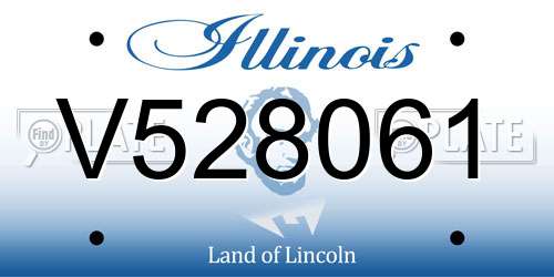 V528061 Illinois License Plate
