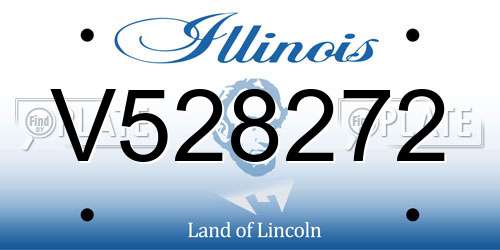 V528272 Illinois License Plate