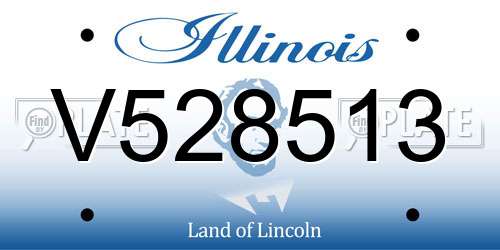 V528513 Illinois License Plate