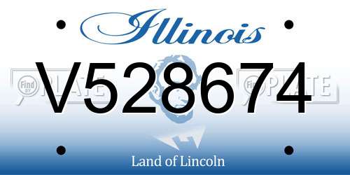 V528674 Illinois License Plate