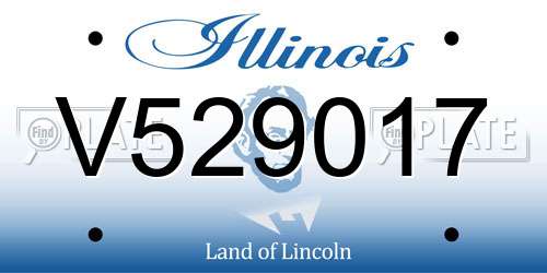 V529017 Illinois License Plate