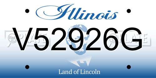 V52926G Illinois License Plate