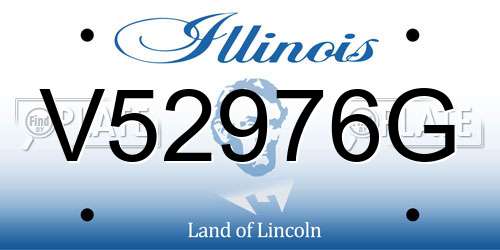 V52976G Illinois License Plate