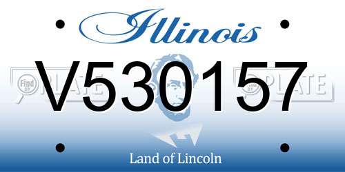 V530157 Illinois License Plate