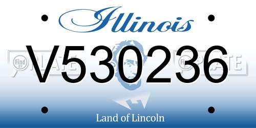V530236 Illinois License Plate