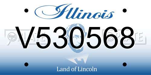 V530568 Illinois License Plate