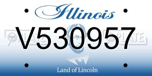 V530957 Illinois License Plate