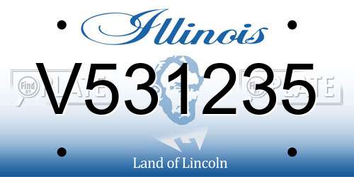 V531235 Illinois License Plate