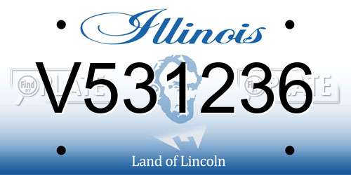 V531236 Illinois License Plate