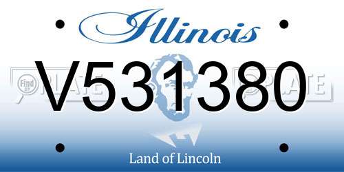 V531380 Illinois License Plate