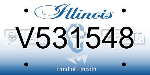 V531548 Illinois License Plate