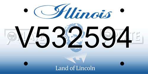V532594 Illinois License Plate