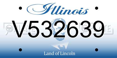 V532639 Illinois License Plate