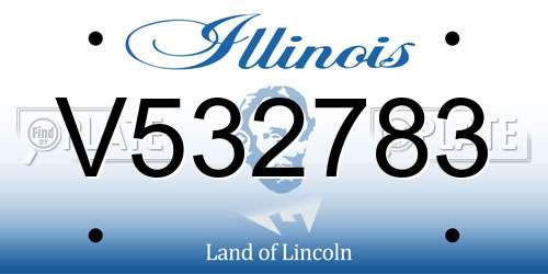 V532783 Illinois License Plate