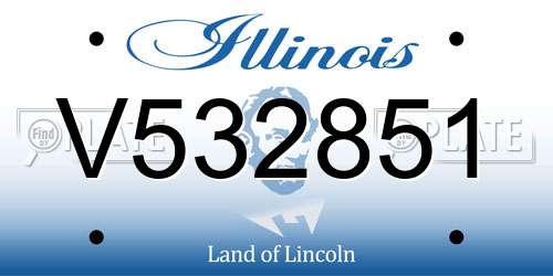 V532851 Illinois License Plate