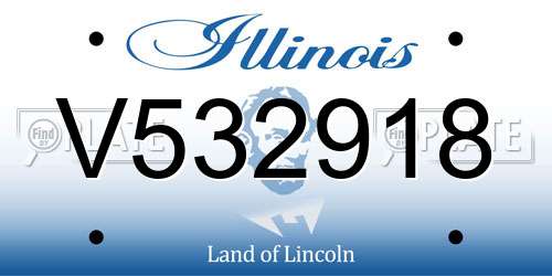 V532918 Illinois License Plate