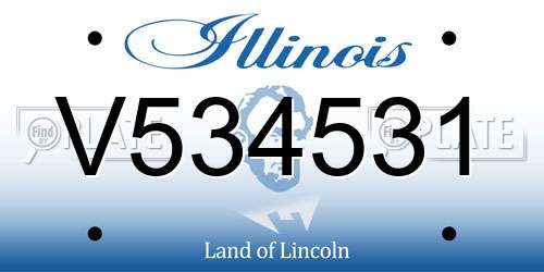 V534531 Illinois License Plate