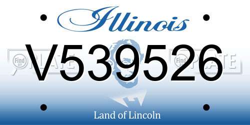 V539526 Illinois License Plate