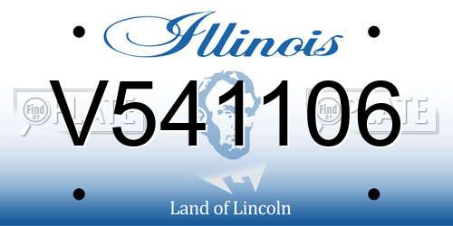V541106 Illinois License Plate