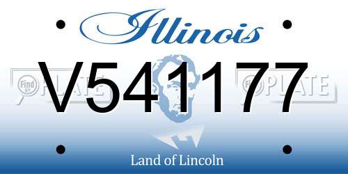 V541177 Illinois License Plate