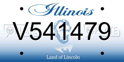 V541479 Illinois License Plate