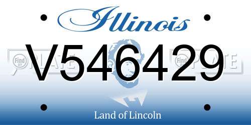 V546429 Illinois License Plate