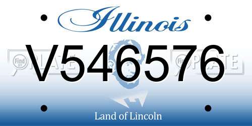 V546576 Illinois License Plate