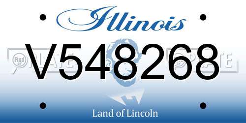 V548268 Illinois License Plate