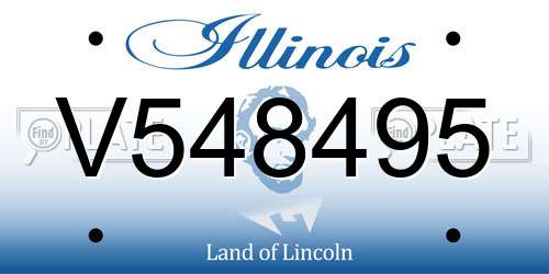 V548495 Illinois License Plate